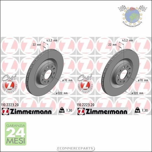 Kit dischi freno zimmermann - 2x,