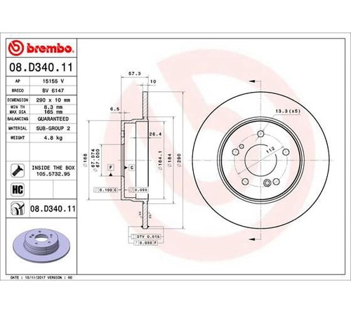 Brembo disco freno prime - 2x,
