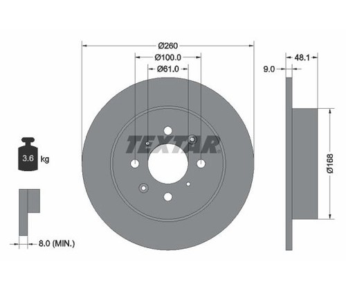 Textar disco freno pro - textar,
